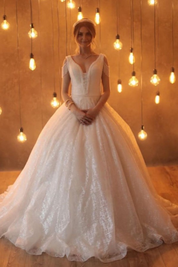 Robes de mariée de créateur Princesse | Robes De Mariée Paillettes en ligne
