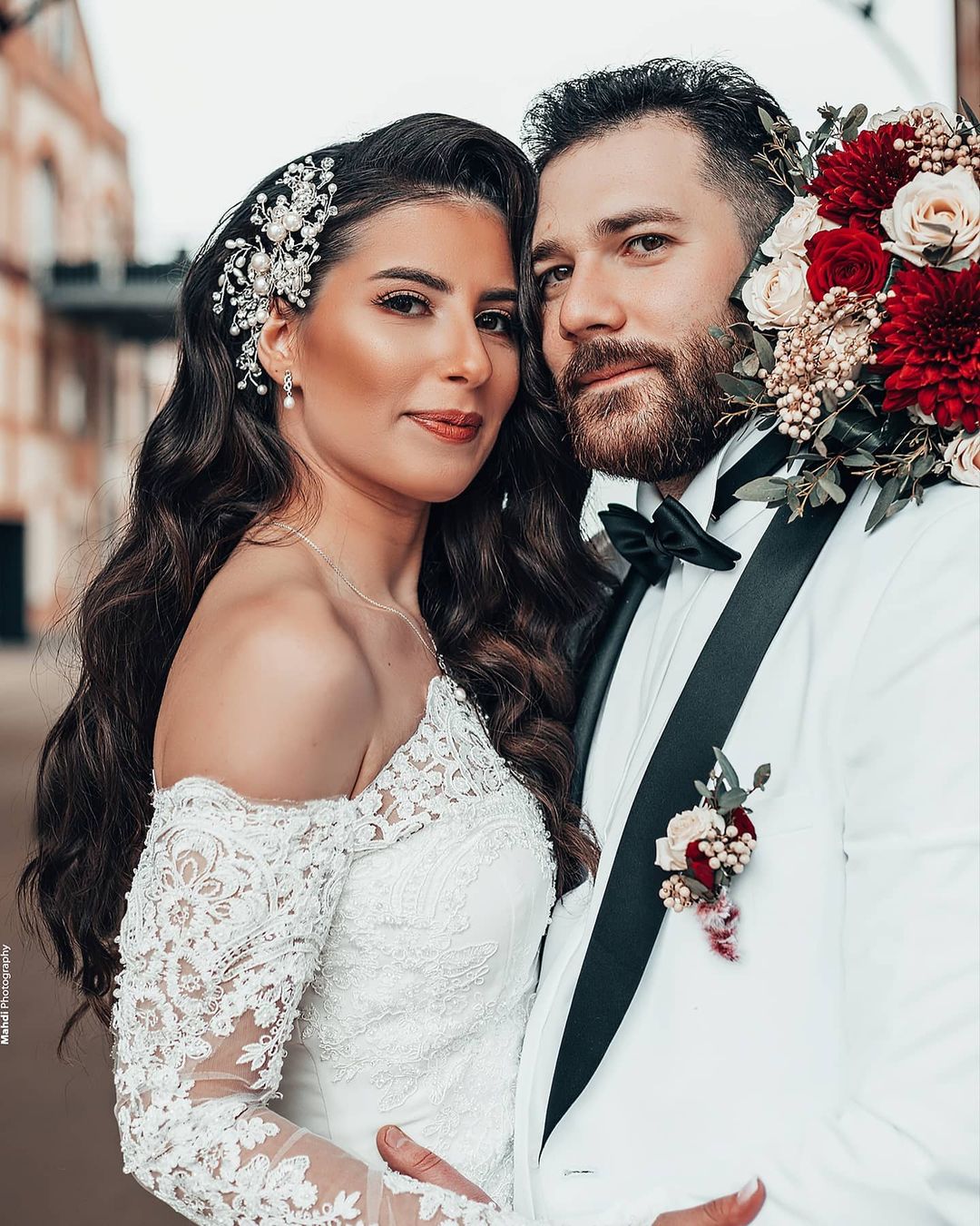 Robe de mariée simple à manches | Robes de mariée en dentelle sirène