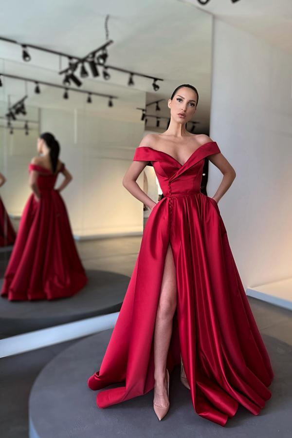 Schlichte Abendkleider Lang Himmel Blau Festliche Ballkleider Online