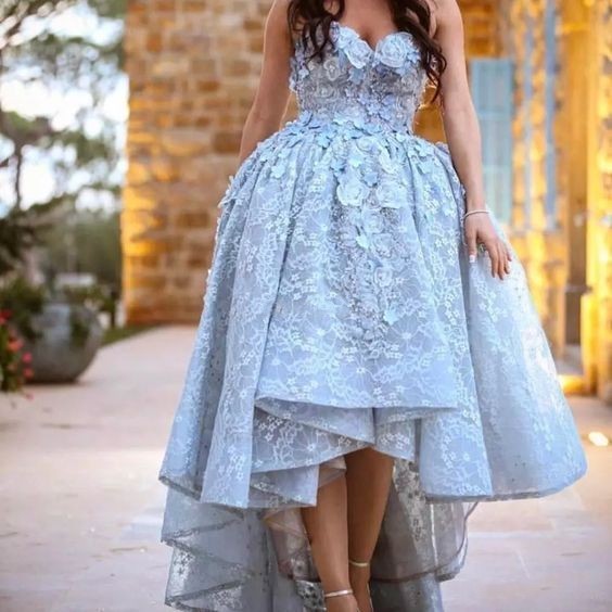 Forme Marquise Traîne asymétrique Sans bretelle Robes de soirée 2021 avec Broderie