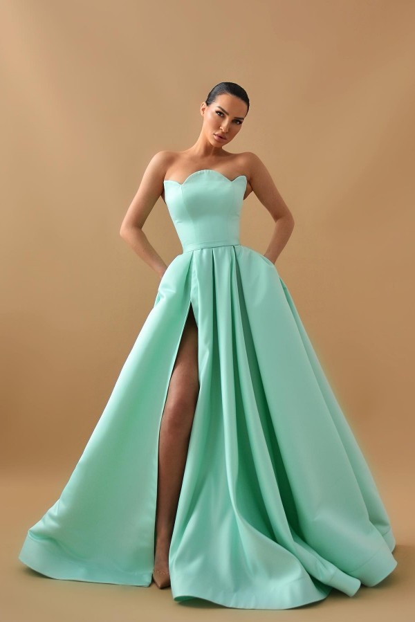 Schlichte Abendkleider Lang Mint Grün Ballkleider Abendmoden Online
