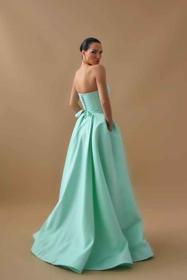 Schlichte Abendkleider Lang Mint Grün Ballkleider Abendmoden Online