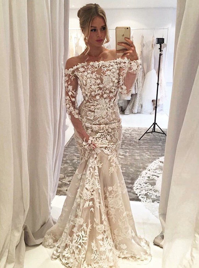 robe de mariée longue pas cher | robe de mariée à fleurs