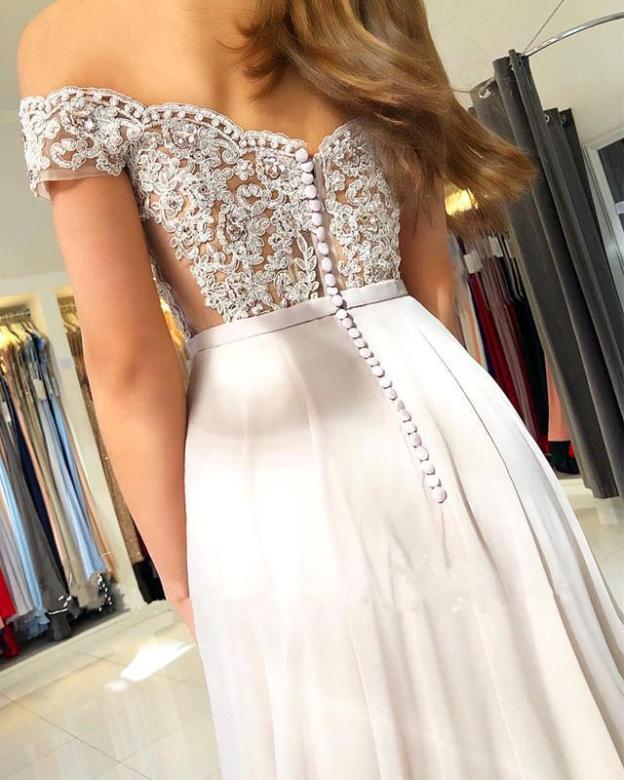 Robe de Soirée Dentelle | Robe de soirée Longue Epaule Nue