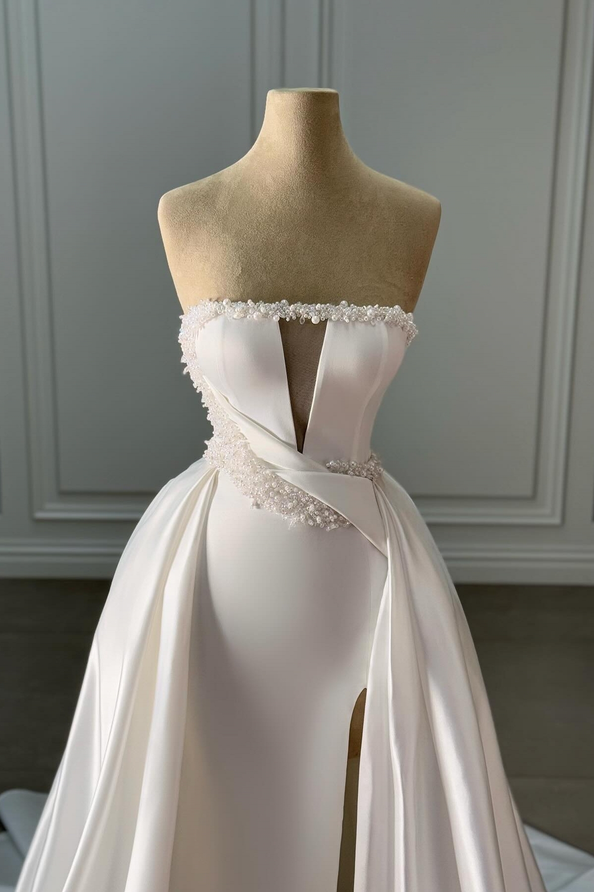 Robes de soirée sexy longues robes de bal blanches avec paillettes