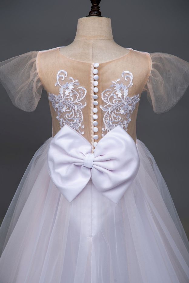 robe de demoiselle d'honneur d’enfant luxueux princesse haute couture