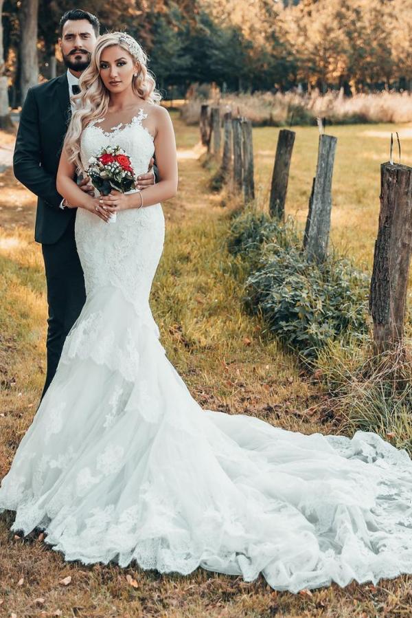 Belles robes de mariée style sirène | Robes de mariée avec de la dentelle