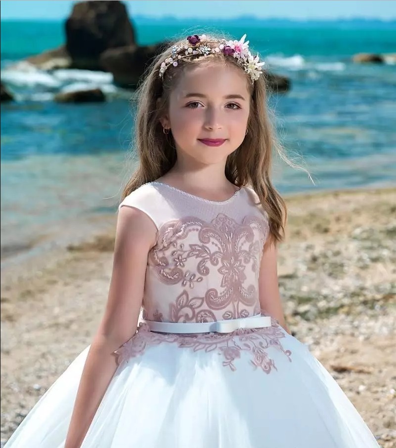 Robe de demoiselle d'honneur fillette | Robe fillette de cérémonie 2021