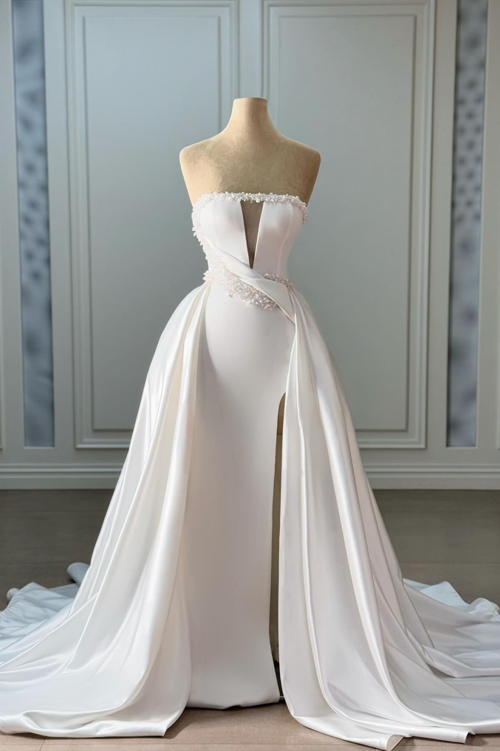 Robes de soirée sexy longues robes de bal blanches avec paillettes