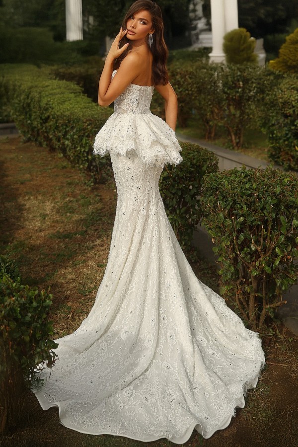 2026 Hochzeitskleider Meerjungfrau Spitze Brautkleider Glitzer