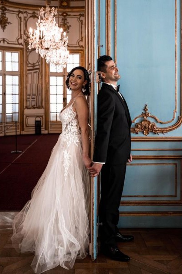 élégantes robes de mariée ligne A | robes de mariée avec dentelle