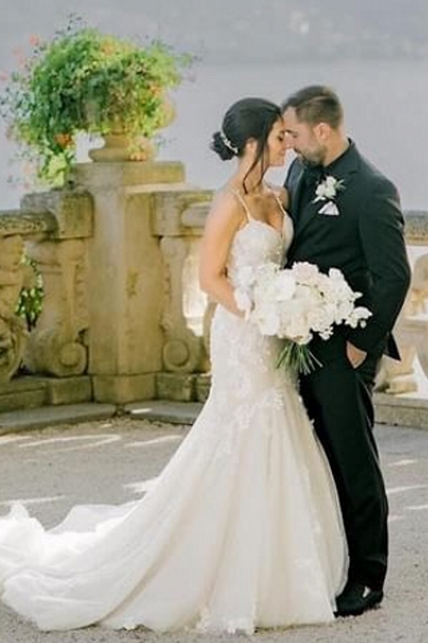 Robes de mariée simples robes de mariée sirène longue dentelle