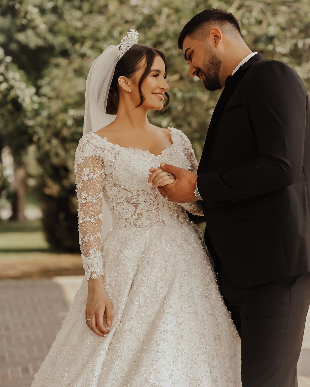 Robes de mariée en dentelle de luxe | Robes de mariée princesse avec manches