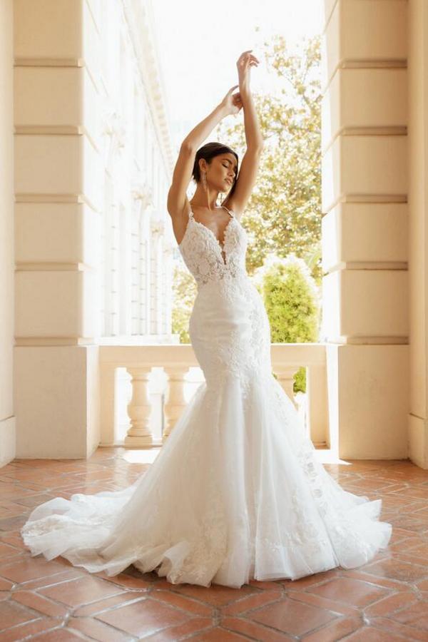 Belles robes de mariée style sirène | Robes de mariée en dentelle pas cher