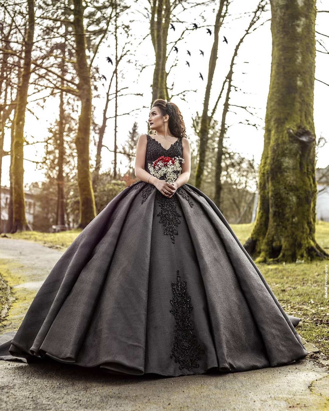 Robe de mariée princesse noire | Mode nuptiale insolite