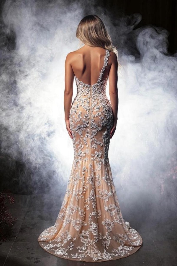 Robes de soirée de luxe robes de bal longues en dentelle robes de bal avec des paillettes