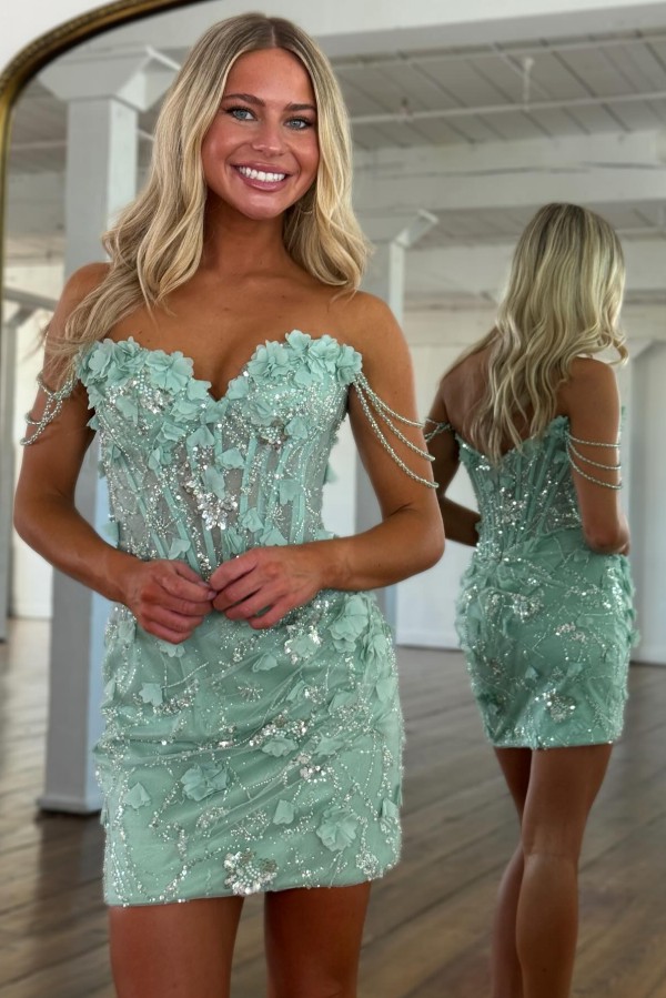 Mint Gr��n Cocktailkleider Partykleider Spitze Abendkleider Kurz