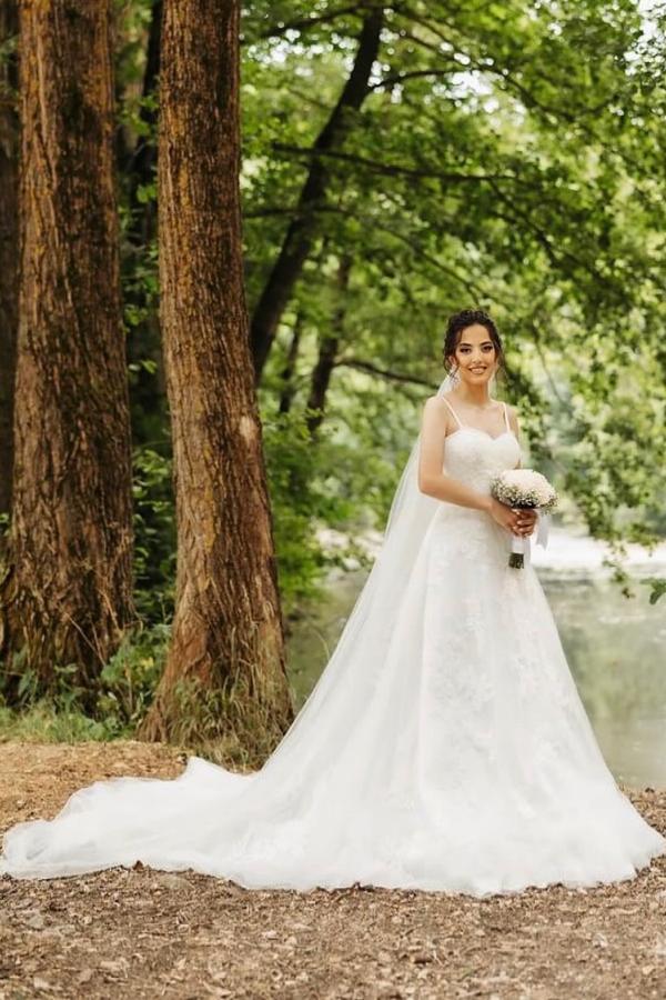 Magnifique robe de mariée ligne A | Robes de mariée avec dentelle