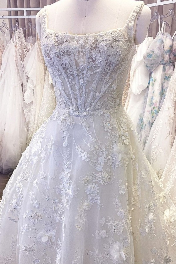 Magnifiques robes de mariée Une ligne de dentelle | Robes de mariée mode en ligne