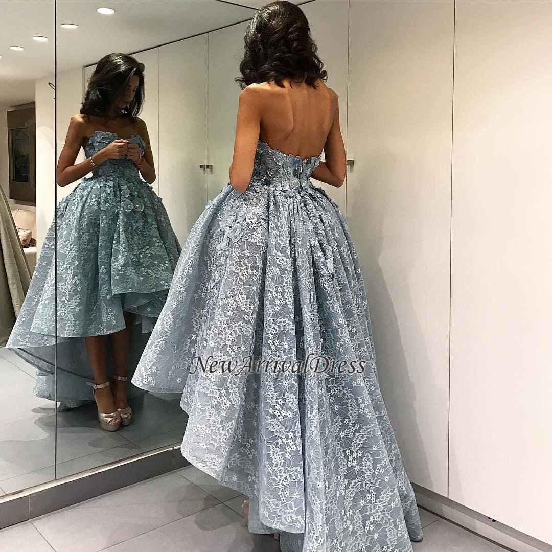 Forme Marquise Traîne asymétrique Sans bretelle Robes de soirée 2021 avec Broderie