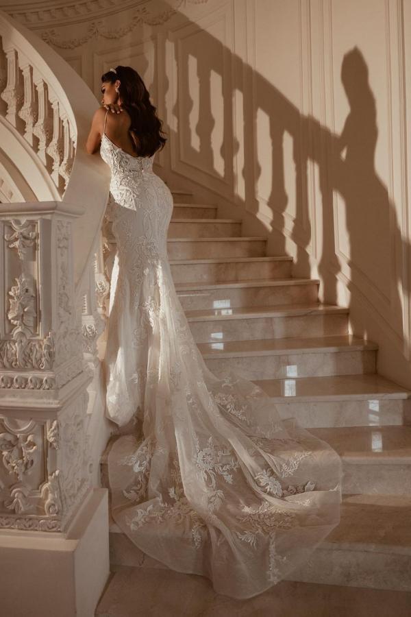 Robe de mariée élégante avec dentelle | Robes de mariée sirène