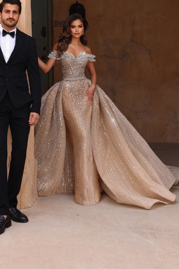 Robes de bal extravagantes Robes de bal longues à paillettes Robes de soirée