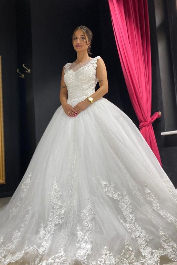Robes de mariée élégantes Princesse | Robes de mariée en tulle avec dentelle