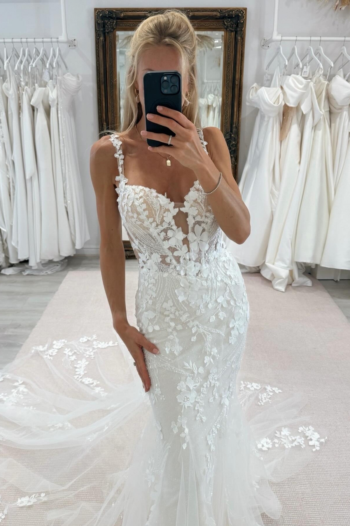 Robes de mariée sexy avec dentelle Robes de mariée de mode nuptiale Sirène Still