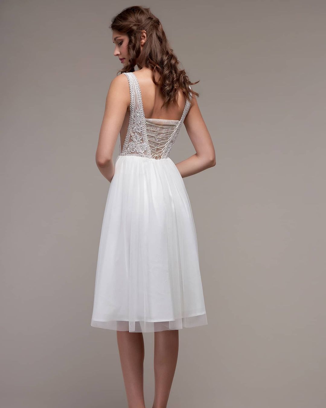 Robe de mariée simple pas cher | Robe de mariée de plage avec dentelle
