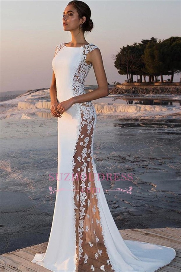 Robe de soirée sirène sexy avec dentelle | Robe de cérémonie trompette chic