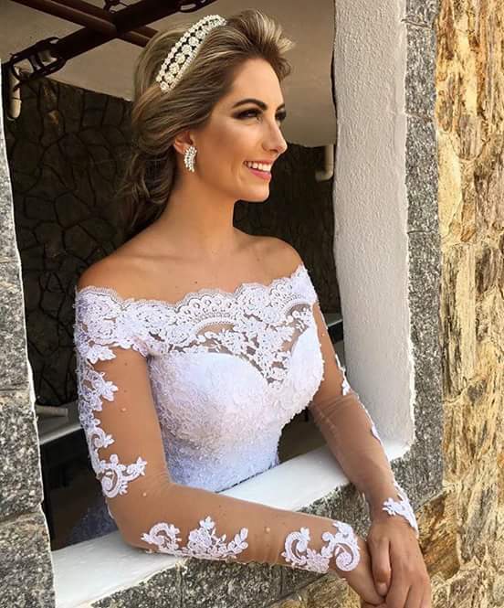 Forme Princesse alayage/Pinceau train Dentelle Robes de mariée 2021 avec Dentelle