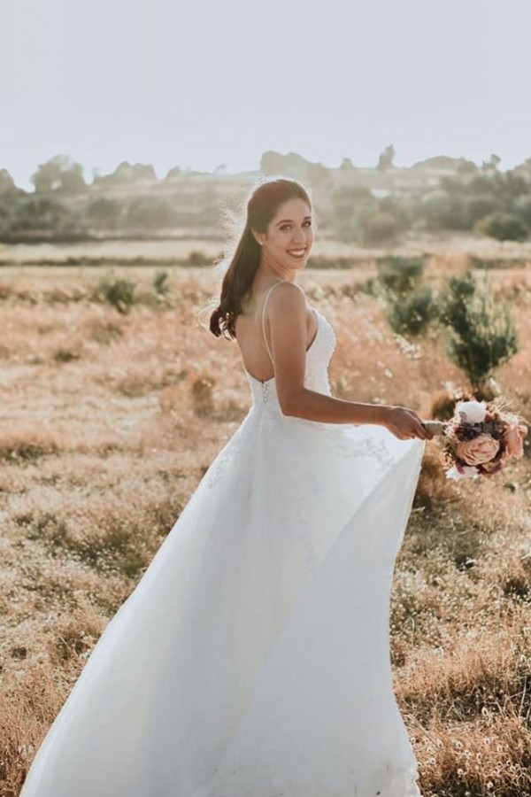 Robe de mariée simple ligne A | Robes de mariée en tulle