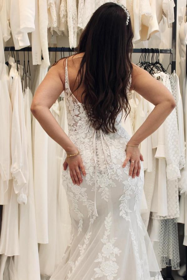 Robes de mariée élégantes avec dentelle | Robe de mariée sirène