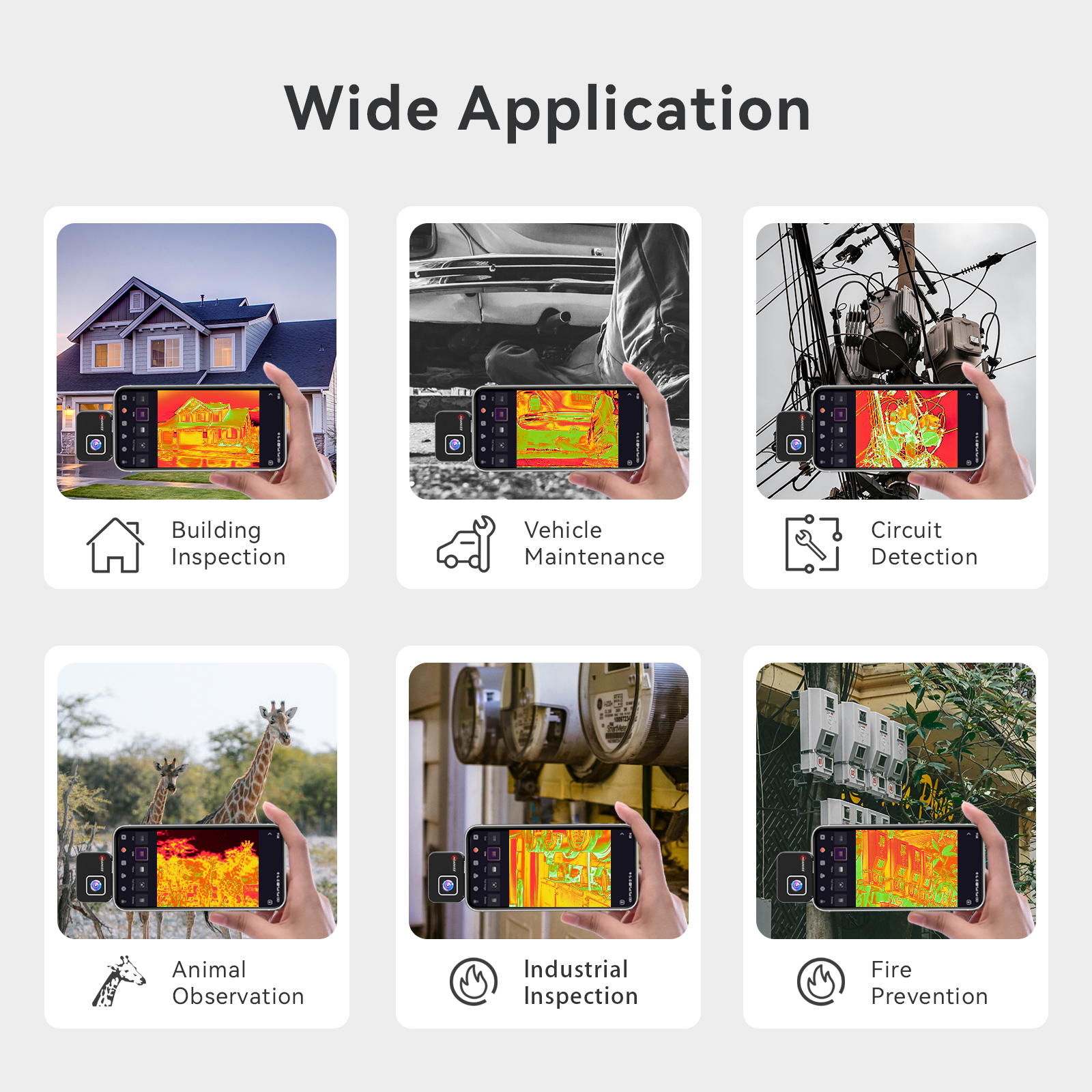 USB Infrared Thermal Imager Mobile Phone 256*192 Pixels Type-C With Adapter Support Android Smartphone Thermal Camera