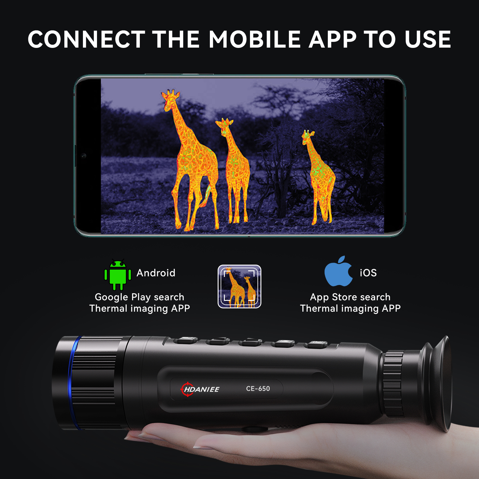 Handheld 640*512 Thermal Monocular Sight 640x512 Resolution 15/19/25mm Focal Length Night Vision Thermal Monocular Scope