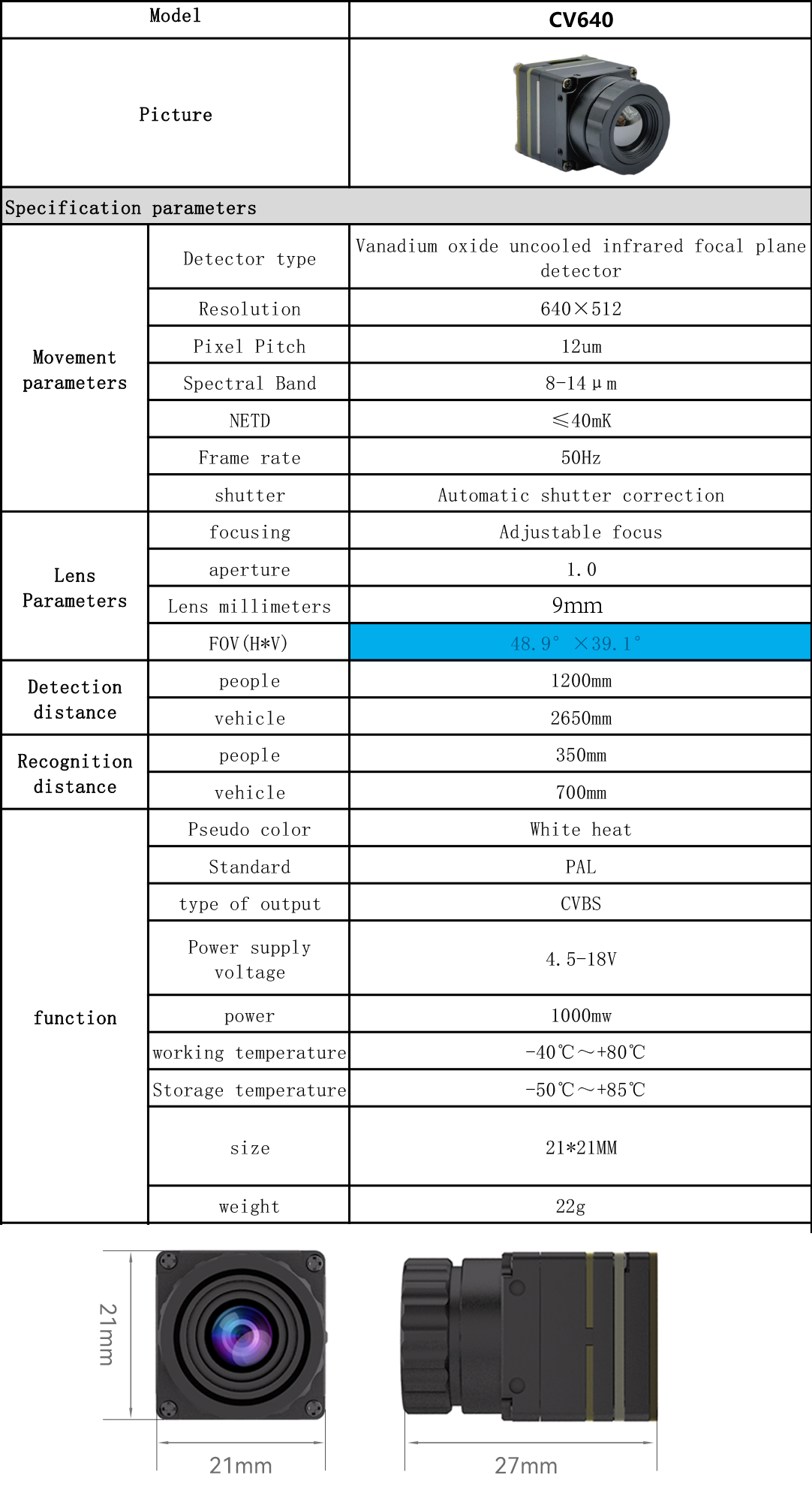 CV Serise Infrared thermal imaging camera module 640×512  thermal camera mainboard & lens with USB output for DIY FPV RC Drones/CAR