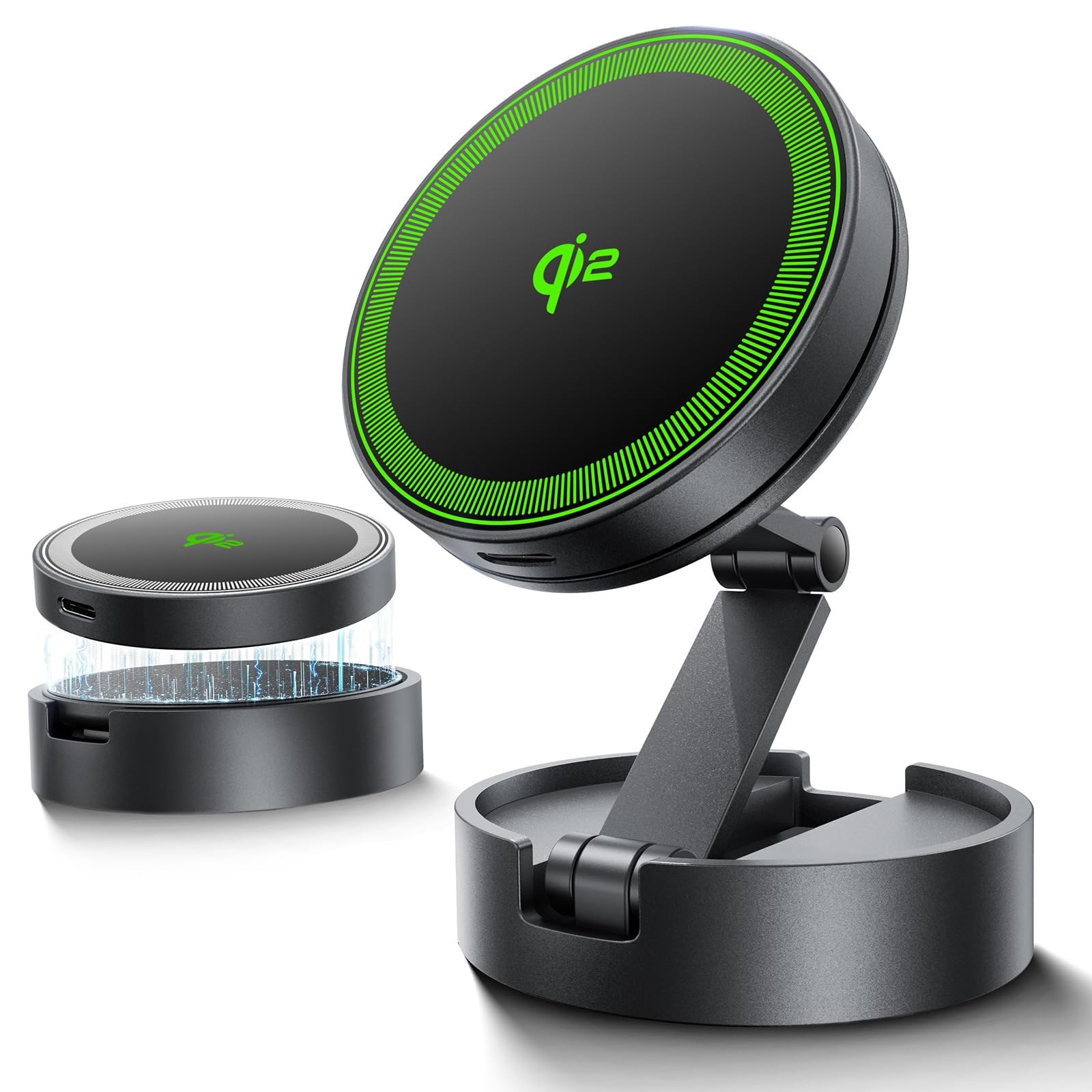 Qi2 15W MagSafe Car Mount Charger, Dashboard Magnetic Wireless Car Charger | THREEKEY