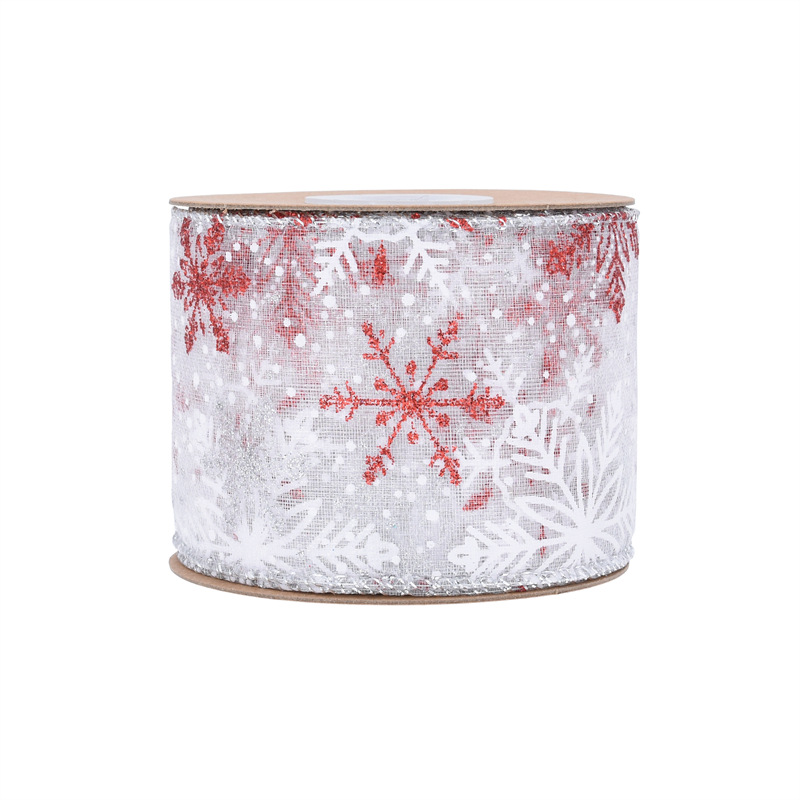 Cinta Navideña con Copos de Nieve | Mayorista | Envío con Impuestos Incluidos | 9m (10yd)