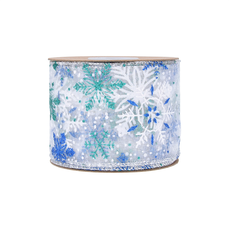 Cinta Navideña con Copos de Nieve | Mayorista | Envío con Impuestos Incluidos | 9m (10yd)