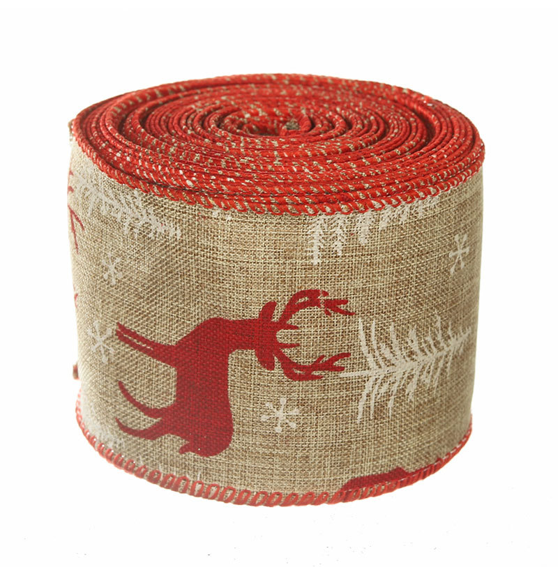 Cinta de Yute Navideña con Letras y Copos