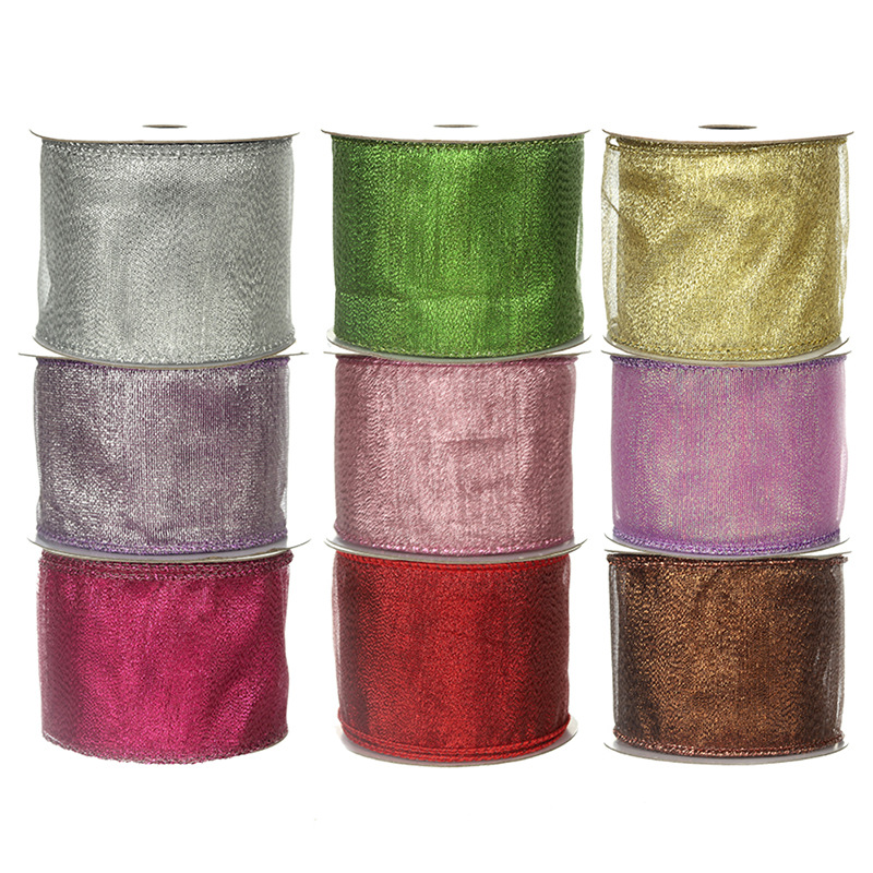 Cinta de Gasa Sólida 6.3cm con Alambre