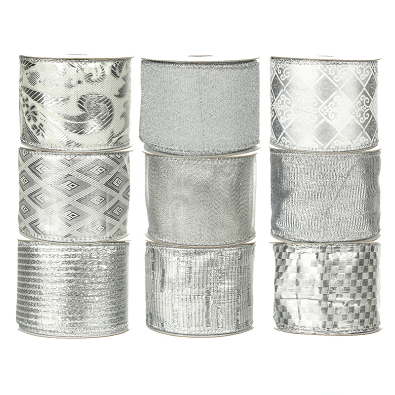 Cinta para Regalos Navideños Plateada