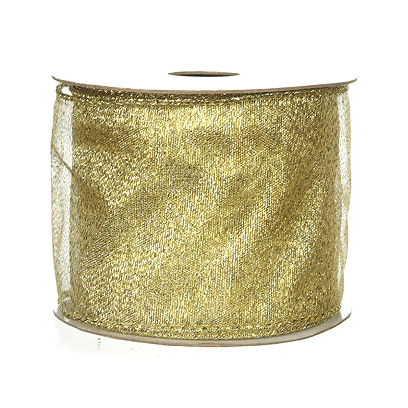 Cinta de Gasa Sólida 6.3cm con Alambre