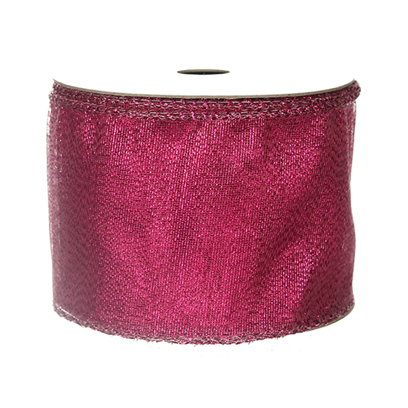 Cinta de Gasa Sólida 6.3cm con Alambre