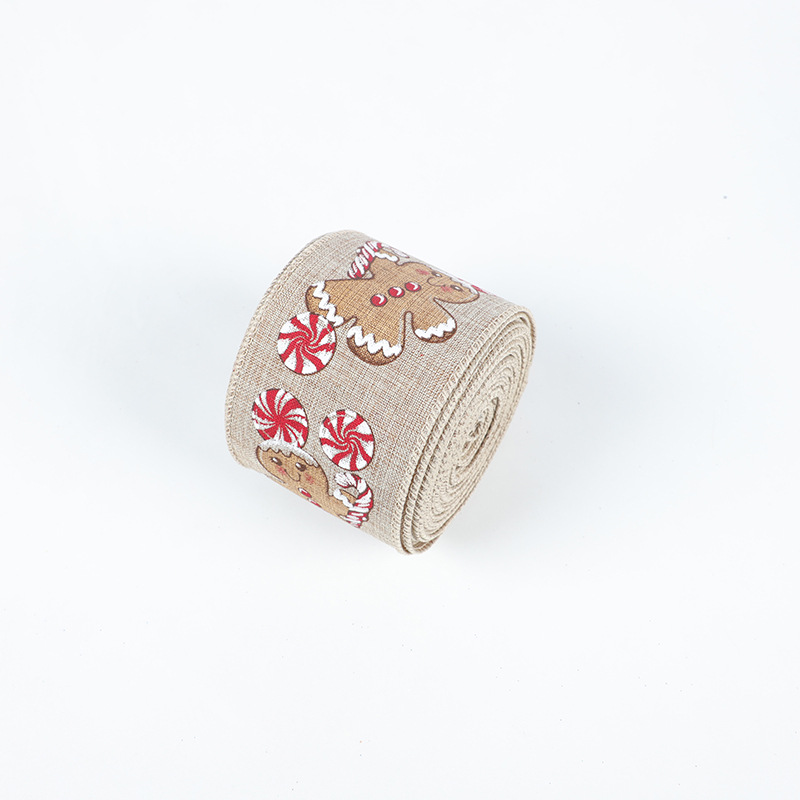 Cinta Navideña Yute 6.3cm Borde Metálico | Fábrica DDP | Stock MX