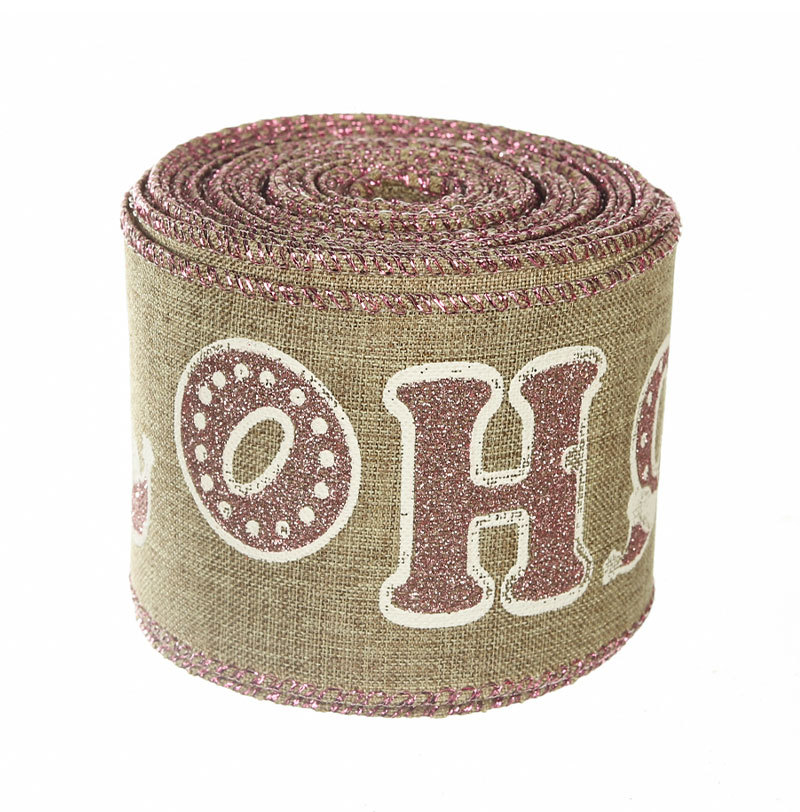 Cinta de Yute Navideña con Letras y Copos