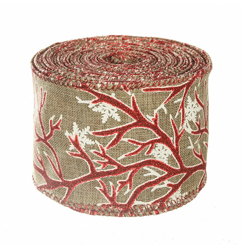 Cinta de Yute Navideña con Letras y Copos