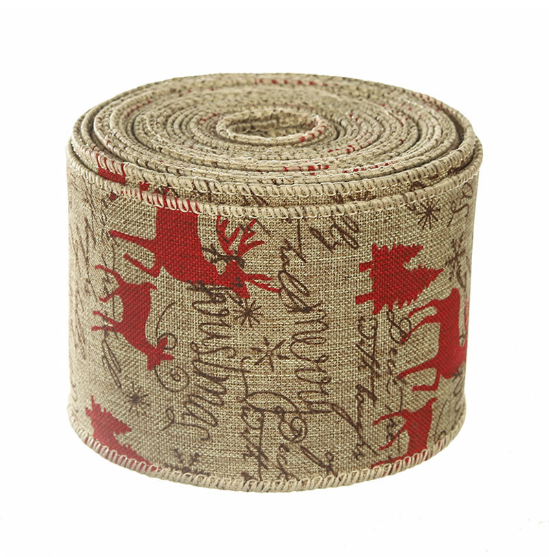 Cinta de Yute Navideña con Letras y Copos