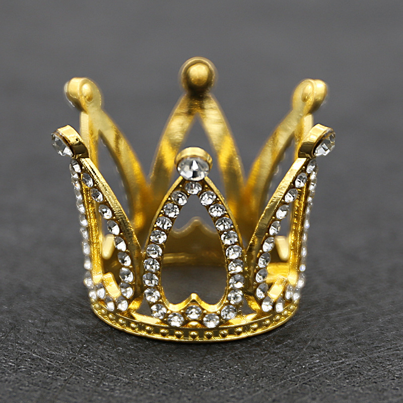 Accesorios de decoración para hornear de regalo de corona de pastel redondo para niños（1#）