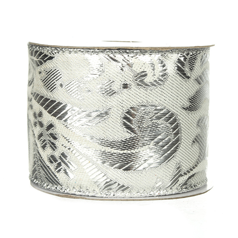 Cinta para Regalos Navideños Plateada